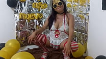 My favorite stepdaughter&#039;s hot party. The whore wore lingerie to seduce.