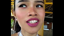 Beauty speech and showing off huge &quot;dead dick&quot; style dildo