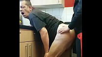 girlfriend kelly wright pegging mark wright in two different places taking ass to mouth in the kitchen and in the shower closer up with 20 voting down wankers