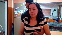 My stepson&#039;s friend came over to fuck me while I was washing dishes.