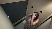 Estava com tanto tes&atilde;o que fodi no GloryHole com um desconhecido e acabei ficando cheia de porra na buceta.