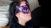 Amateur Milf gets her entire tongue covered in cum and then even more cum comes and then she swallows it all - Millie Fox