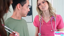 Rissa May &amp; Jill Kassidy Role-Play Stepbro&#039;s Doctor Double Checking His Sperm Quantity