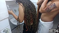 I cum in my stepsister&#039;s tight pussy Sex rapidin in the bathroom before our parents arrive Stepsister with a big ass