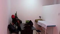 THE NURSE IS CAUGHT IN THE HOSPITAL DECORATING THE DOCTOR&#039;S OFFICE AND GETTING SUPER SEXY AND HOT