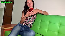 Novinha amadora fazendo teste pra modelo